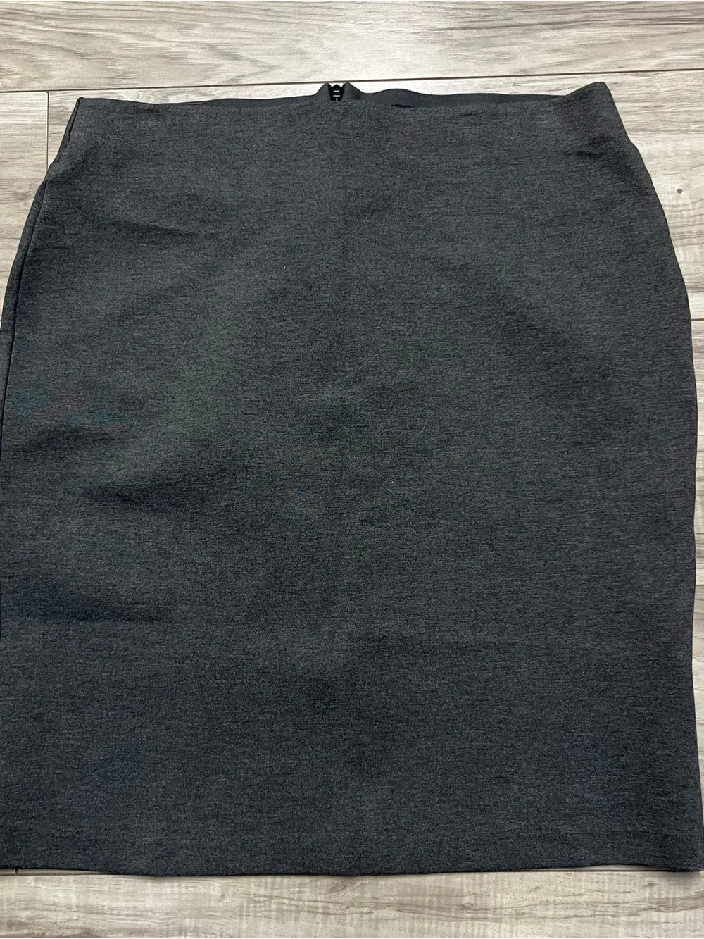 Quince Ultra Stretch Ponte Charcoal Gray Pencil Skirt